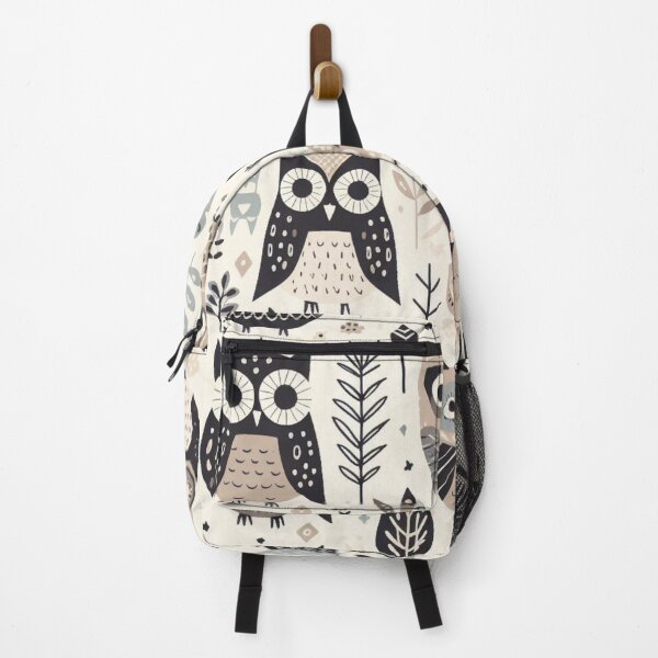 Item preview, Big-eyed owls in the forest - Scandinavian-inspired print on designed and sold by ExtraMessages.