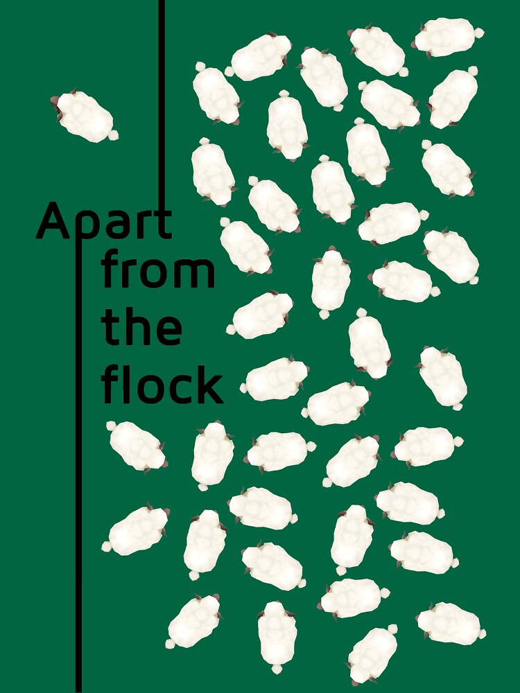 Thumbnail 7 of 7, Classic T-Shirt, Apart from the flock designed and sold by Cliff Hall.