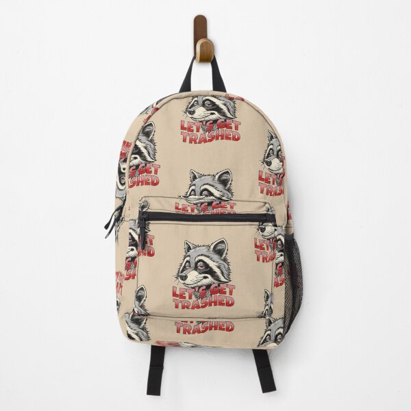 Item preview, Let's Get Trashed Funny Retro Vintage Raccoon Trash Panda designed and sold by lunaticbear.