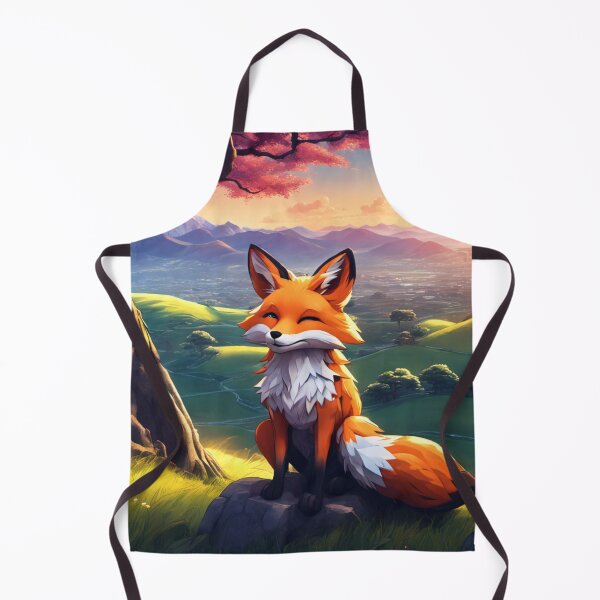 Item preview, Anime fox relaxes at sunrise, Asian landscape, bonsai designed and sold by Salimgor Hangaround Music.