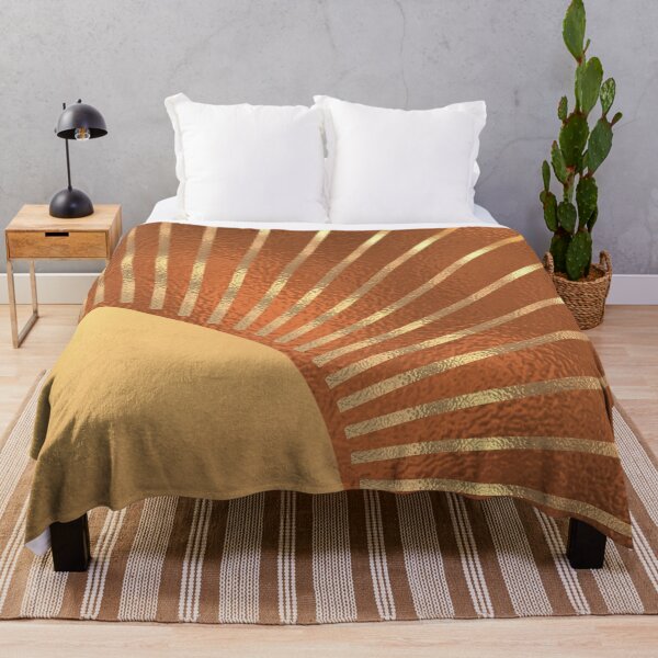 Item preview, golden sunrise on copper background designed and sold by Taloory.