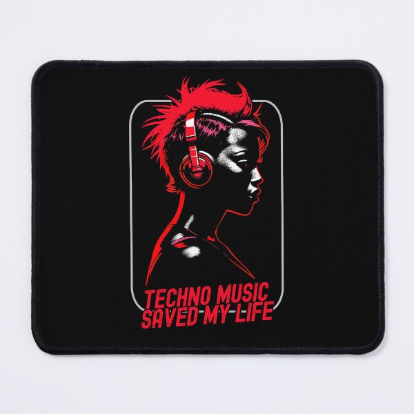 Item preview, Techno Music Saved My Life - Techno Music Logo designed and sold by Urban-Alien.
