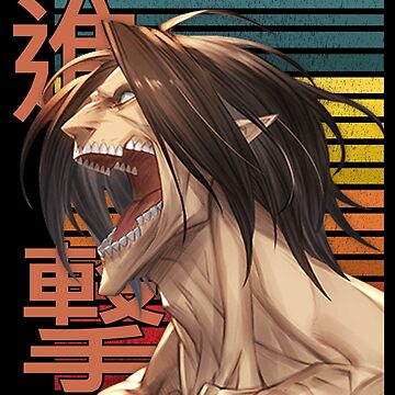 AOT Eren Jaeger Screams Sticker - Attack of Titan Sticker Download