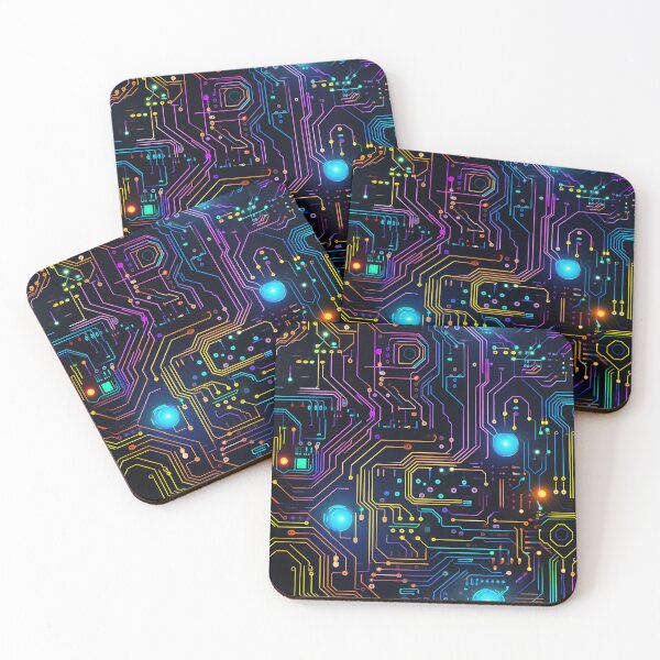 Item preview, Rainbow Circuit Board Electronic Pattern designed and sold by NikkofTime.