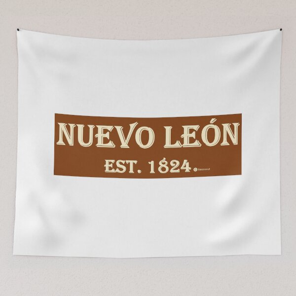 Item preview, Nuevo Leon Est. 1824 brown background designed and sold by bascconut.