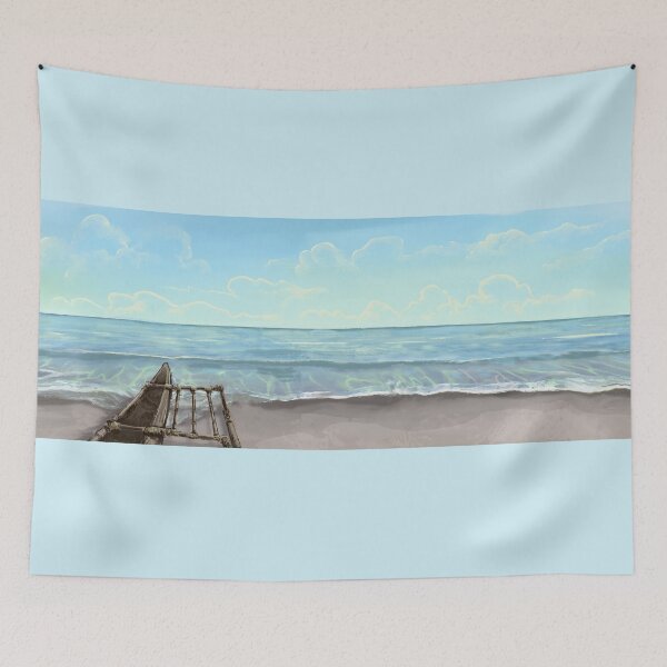 Item preview, Outrigger Canoe on Tranquil Beach designed and sold by kspence66.