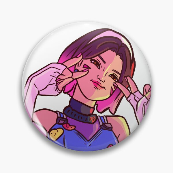 Item preview,  Video Game Girl Twitch Emote Sub Badge Streamer Asset Kpop Idol Twitch Emote Purple Hair Anime Girl T Shirt Kawaii Girl Tee  designed and sold by Necrotic Ice.
