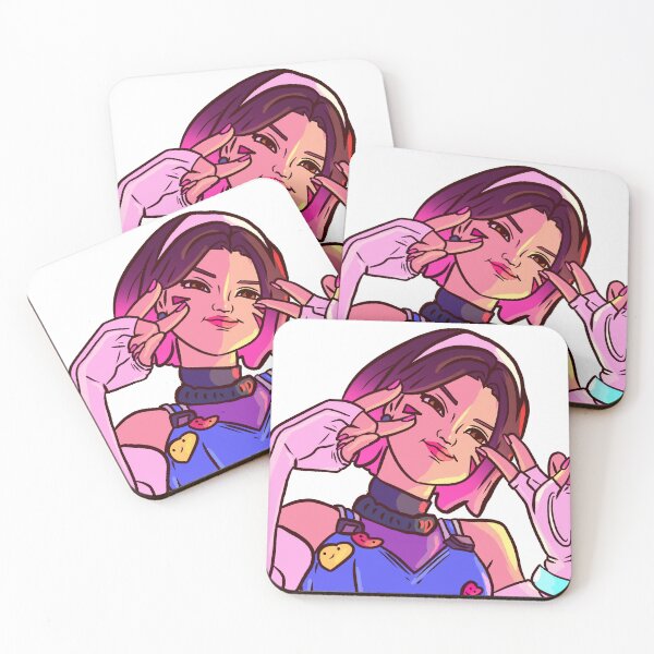 Artikelvorschau,  Videospiel Mädchen Twitch Emote Sub Abzeichen Streamer Asset Kpop Idol Twitch Emote Lila Haare Anime Mädchen T Shirt Kawaii Girl T-Shirt entworfen und verkauft von Necrotic Ice.