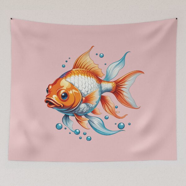 Item preview, High detailed drawing golden fish designed and sold by Bilisik.
