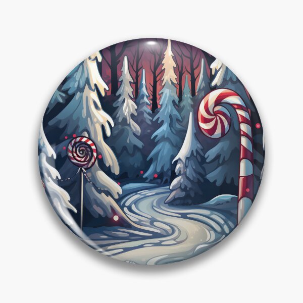 Artikelvorschau, Candy Cane Forest Magic - Weihnachtsaufkleber/Magnet entworfen und verkauft von ColorStudioArt.