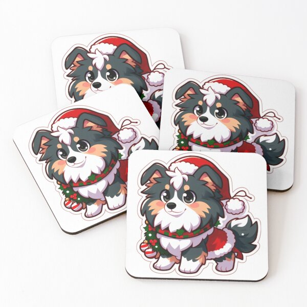 Item preview, Chibi Collie in Christmas designed and sold by City0fDreams.