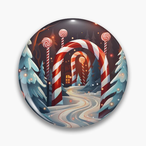 Item preview, Candy Cane Forest Magic - Christmas Sticker/Magnet designed and sold by ColorStudioArt.