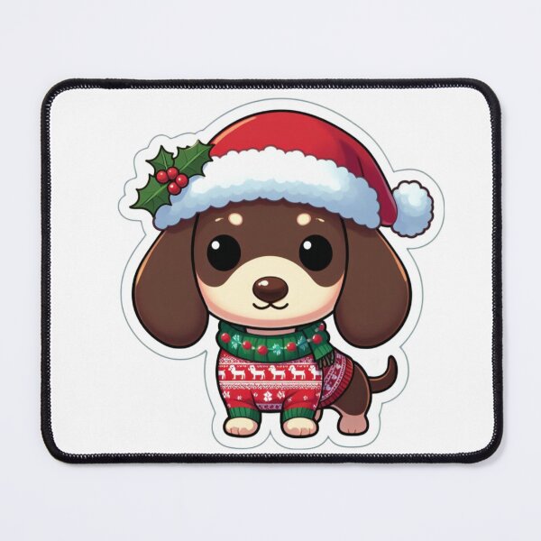 Item preview, Chibi Dachshund in Christmas designed and sold by City0fDreams.