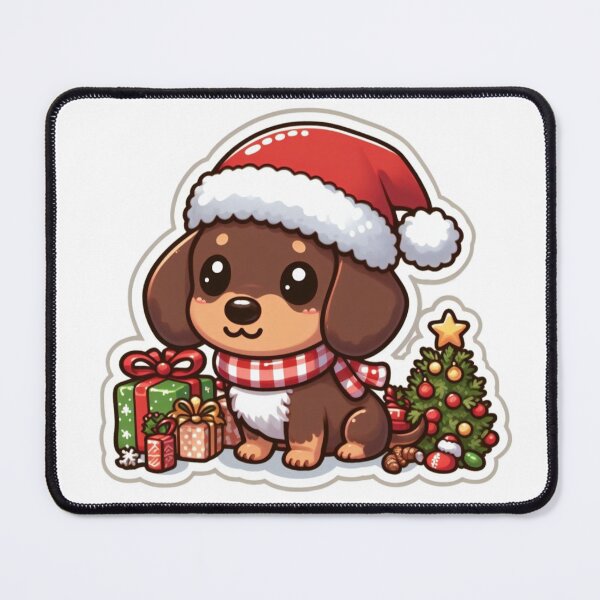 Item preview, Chibi Dachshund in Christmas designed and sold by City0fDreams.