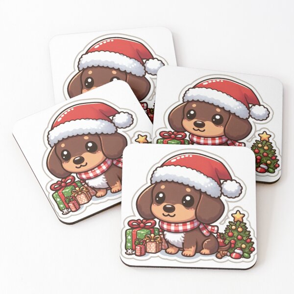 Item preview, Chibi Dachshund in Christmas designed and sold by City0fDreams.
