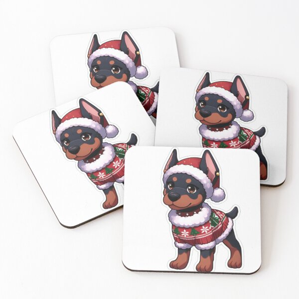 Artikelvorschau, Chibi Dobermann zu Weihnachten entworfen und verkauft von City0fDreams.