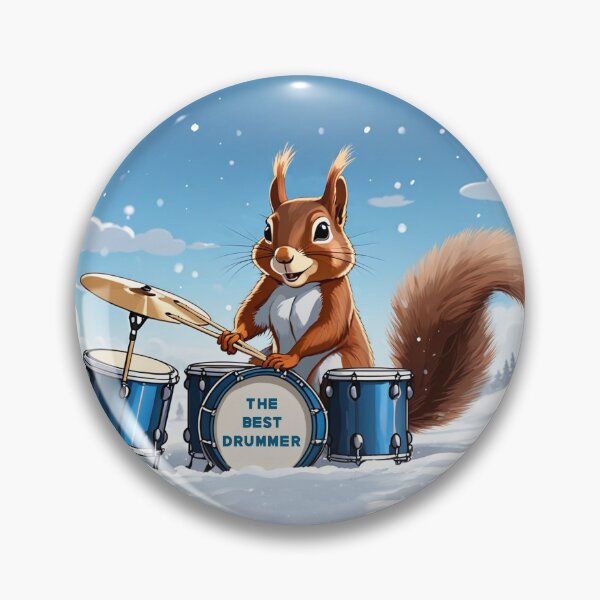 Item preview, Squirrel plays the drums designed and sold by Artbellachi.
