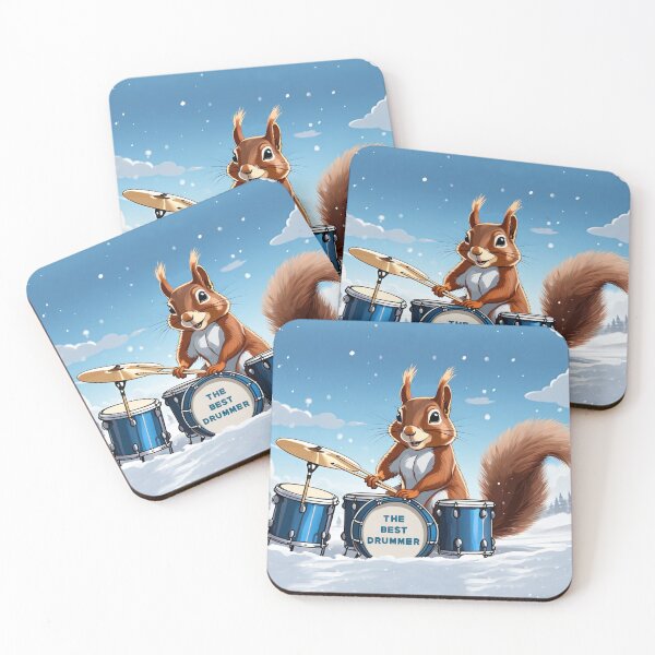 Item preview, Squirrel plays the drums designed and sold by Artbellachi.
