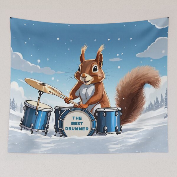 Item preview, Squirrel plays the drums designed and sold by Artbellachi.