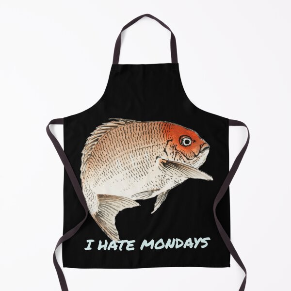 Item preview, I hate mondays angry fish illustration designed and sold by Azrou shop.