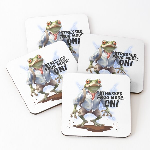 Item preview, Stress Frog Mode: ON - Funny Stressed Frog designed and sold by Frogs All Mighty  & Friends.