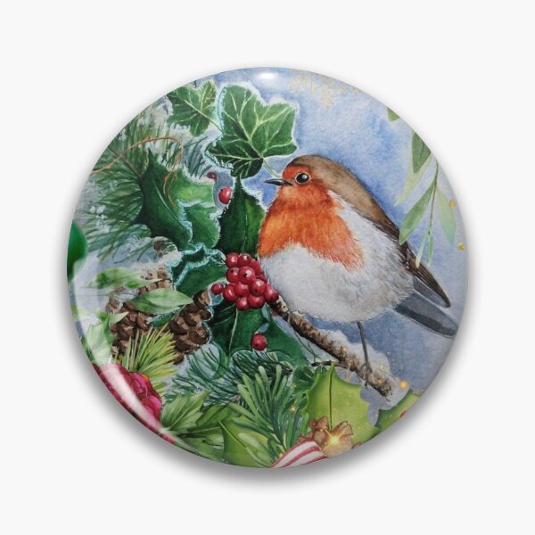 Item preview, Christmas Yule robin designed and sold by Gabriella Szabo.