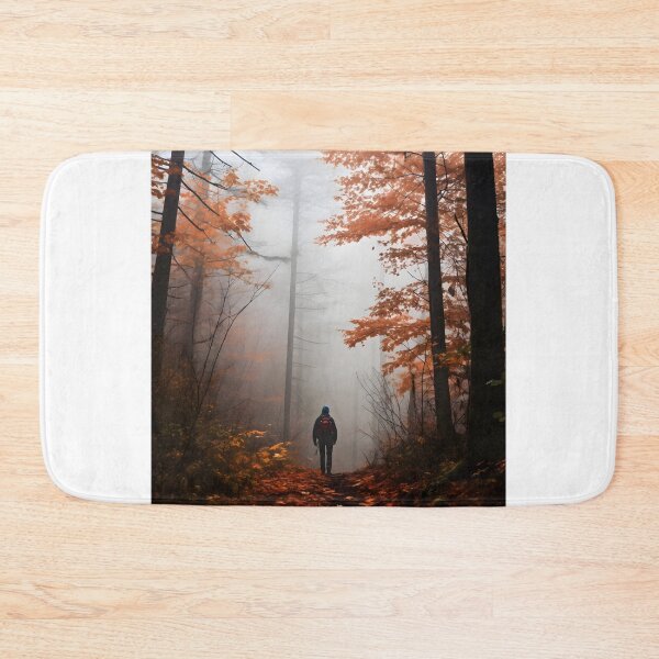 Item preview, Autumn Solitude: A Hiker's Journey Through the Foggy Forest designed and sold by Shirtastically.