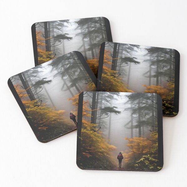 Item preview, Autumn Solitude: A Hiker's Journey Through the Foggy Forest designed and sold by Shirtastically.