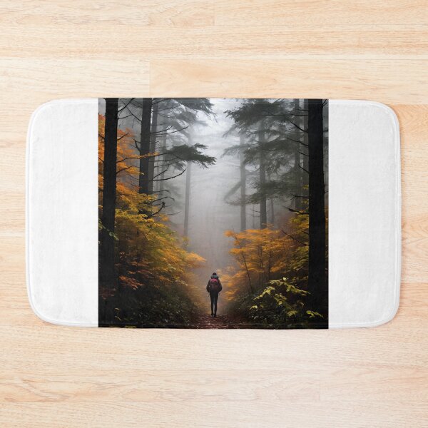 Item preview, Autumn Solitude: A Hiker's Journey Through the Foggy Forest designed and sold by Shirtastically.