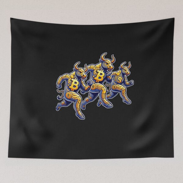 Item preview, Bullrun crypto bull bitcoin designed and sold by GalaxyGraffiti.