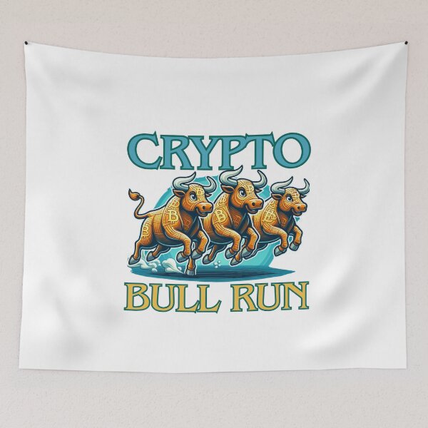Item preview, Bullrun crypto bull bitcoin designed and sold by GalaxyGraffiti.
