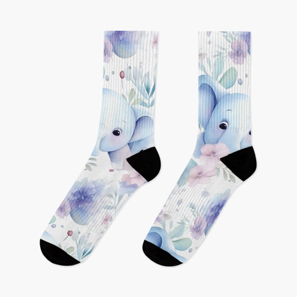 Item preview, Elephant Cute with Flower Patterns designed and sold by Mindterest.