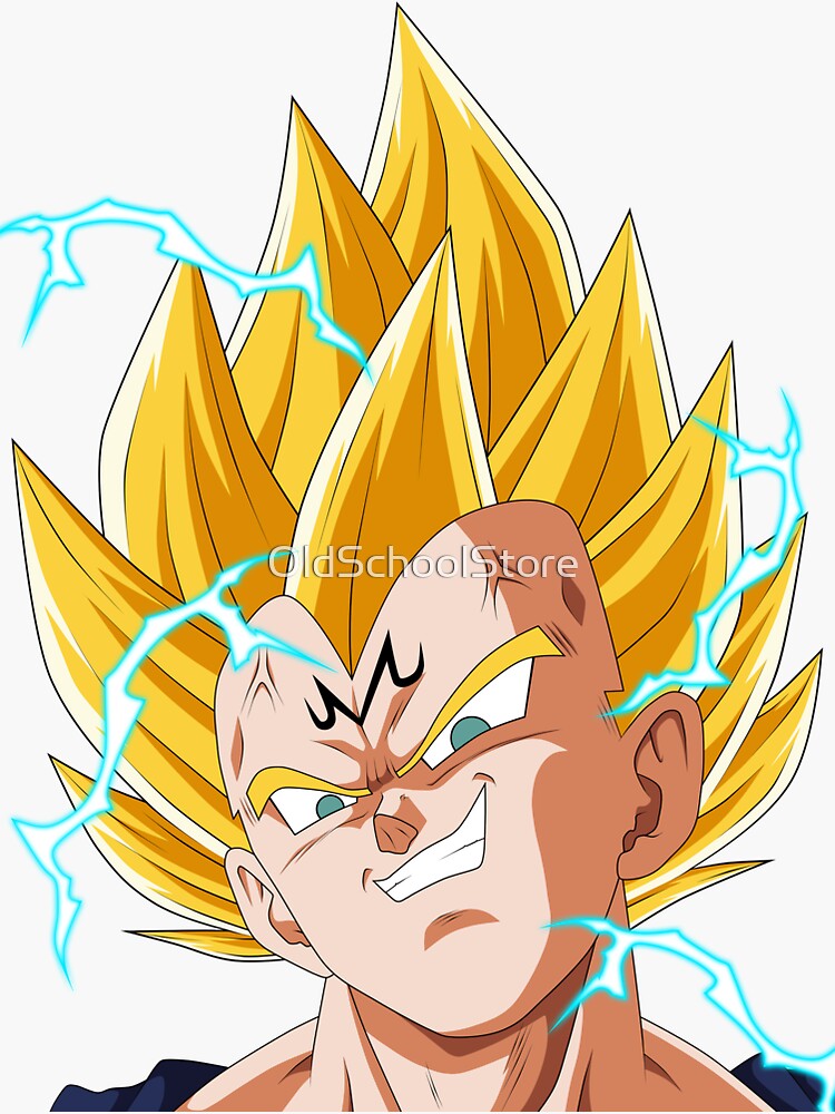 "Prince Sayayin" Sticker for Sale by OldSchoolStore | Redbubble