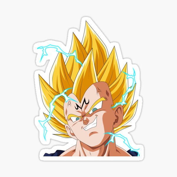 Dragon Ball Vegeta SSJ2 Attack 3- 6 Vinyl Decal Stickers