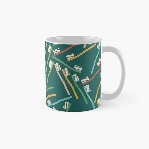 Item preview, Toothbrush Pattern on Green Background designed and sold by kapotka.
