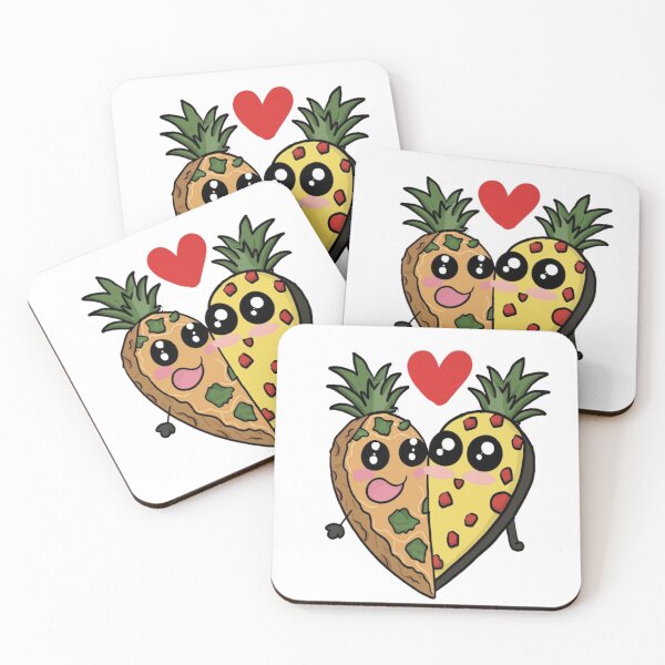 Item preview, pineapple and pizza kissing designed and sold by unicornunicorn.