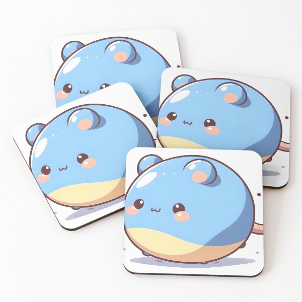 Item preview, Cute blue chubby mouse kawai designed and sold by ChataMaroon.