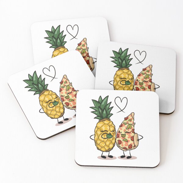 Item preview, pineapple and pizza kissing designed and sold by unicornunicorn.