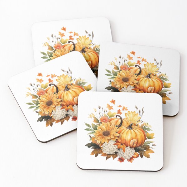 Item preview, Watercolor Autumn Leaves and Pumpkin Illustrations - autumn designed and sold by blockshop.