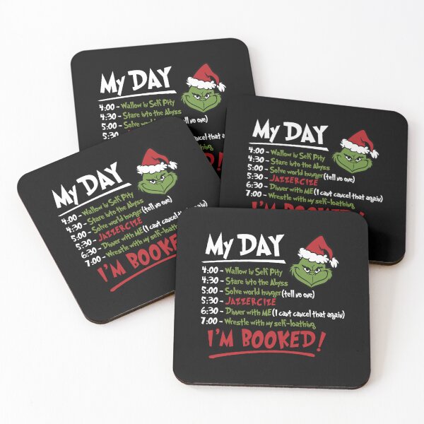 Item preview, The Grinch Christmas Schedule Funny My Day I_m Booked Happy Xmas designed and sold by SomeLipTodayy.