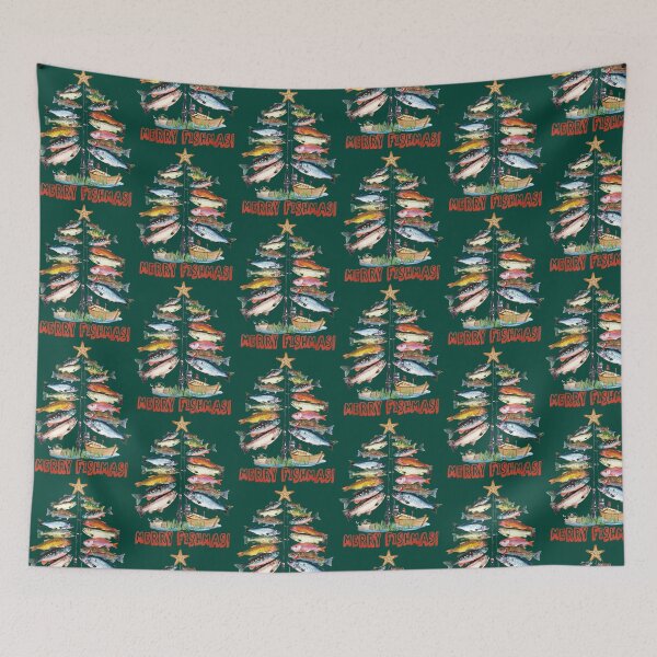 Item preview, Merry Fishmas Christmas Tree Fish Funny Fishing designed and sold by SomeLipTodayy.