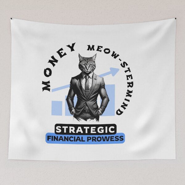 Item preview, Money Meow-stermind: Strategic Financial Prowess designed and sold by Hungry-Murphy.