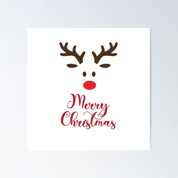 Item preview, Christmas Reindeer Radiance Print designed and sold by PrintsByAnnJ.