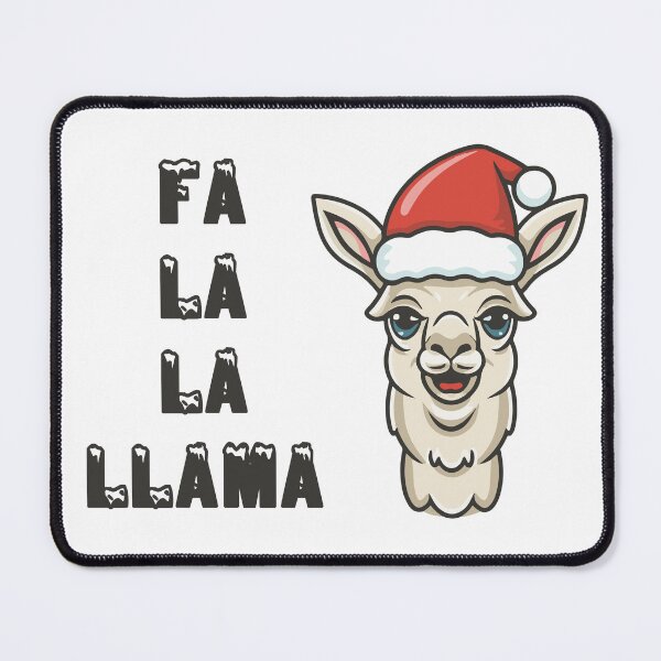 Item preview, Fa La La Llama In Christmas Hat designed and sold by Miaukeru.