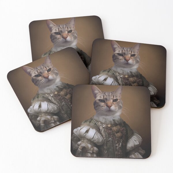 Item preview, Custom renaissance Cat portrait : Kitty designed and sold by PimpMyPet.