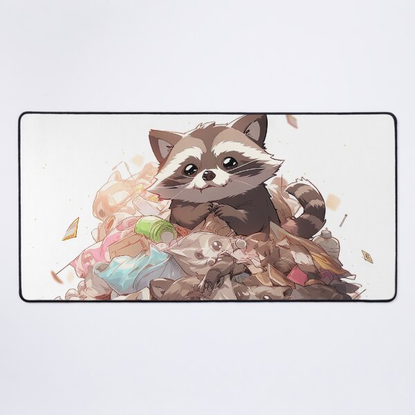 Item preview, Cute raccoon in trash in anime manga style designed and sold by WallyPink.