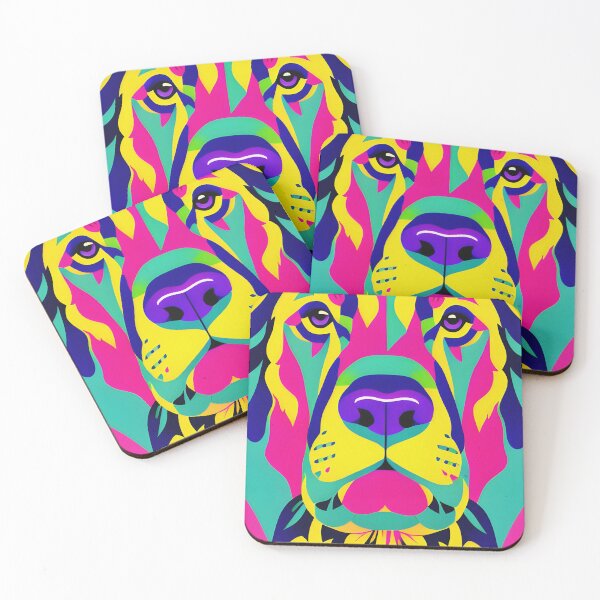 Item preview, Colorful Pop Dog Art  designed and sold by the-cc.