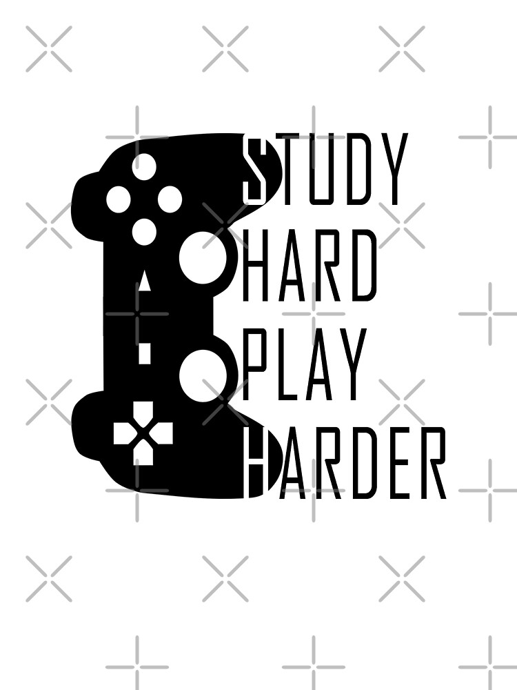 Study Hard Play Harder - Video Games Art Board Print for Sale by drakouv