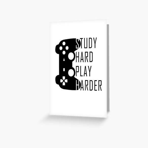 Study Hard Play Harder - Video Games Hardcover Journal for Sale by drakouv