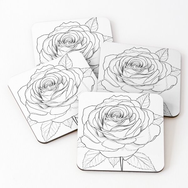 Item preview, "Delicate Rose: One-Line Artwork" designed and sold by Huycao211.